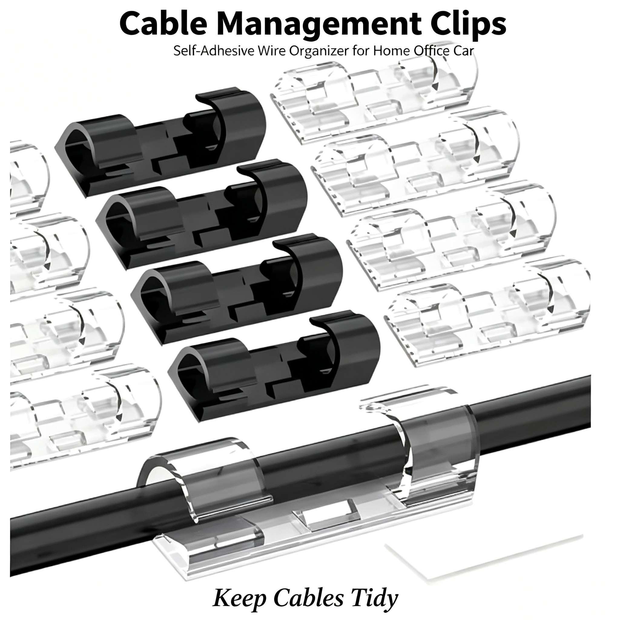 Work Office Furniture - Cable Organizer Clips Cable Management Desktop