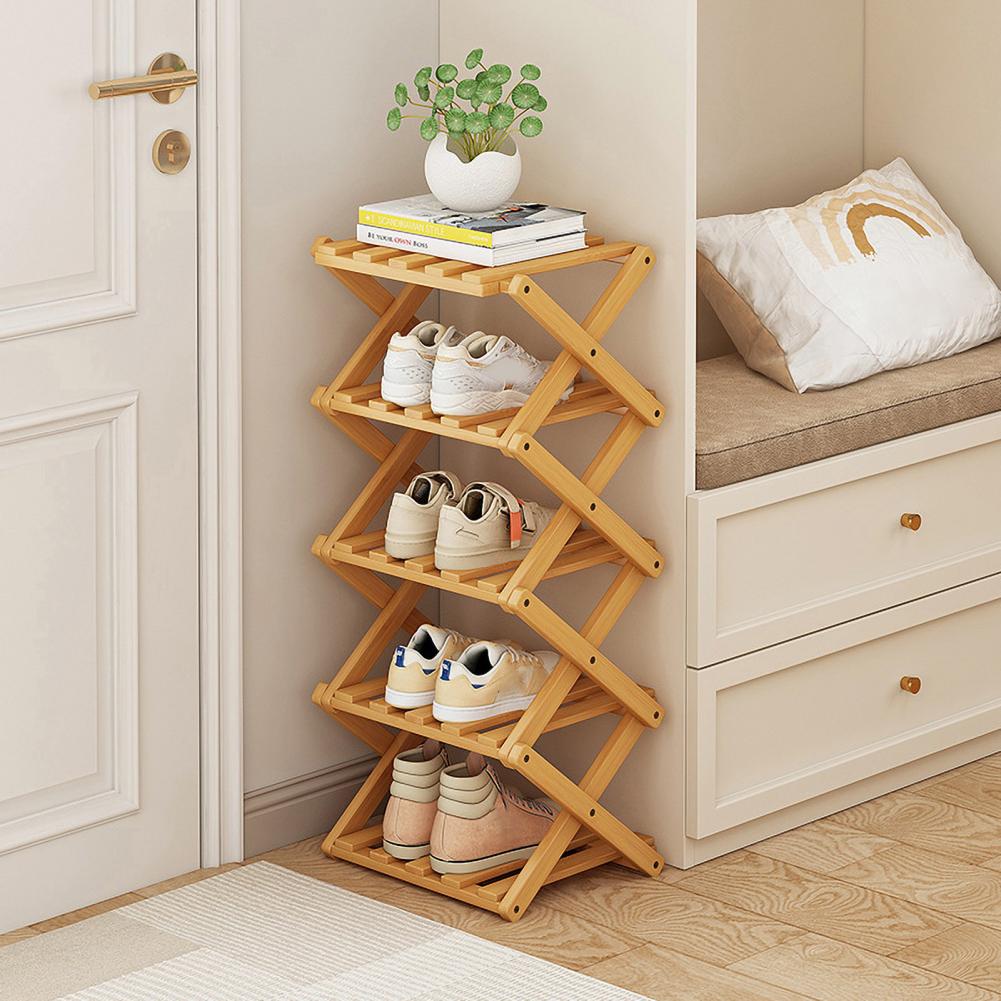 Room Divider Bamboo - Bamboo Folding Shoe Rack Space Saving