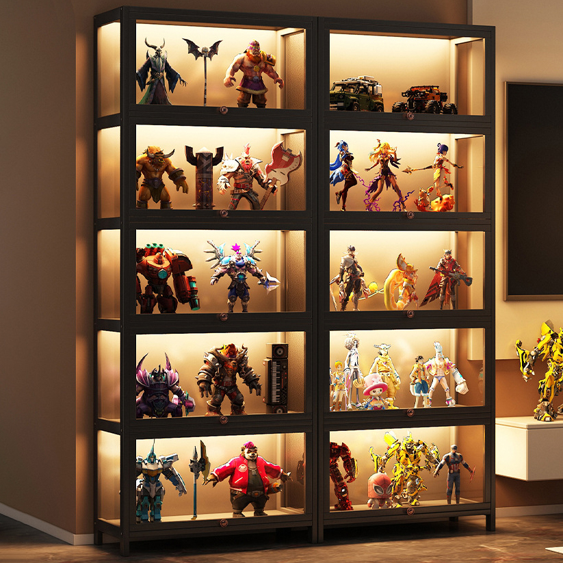 Room Divider Bamboo - Display Cabinet Acrylic Curio Cabinet with