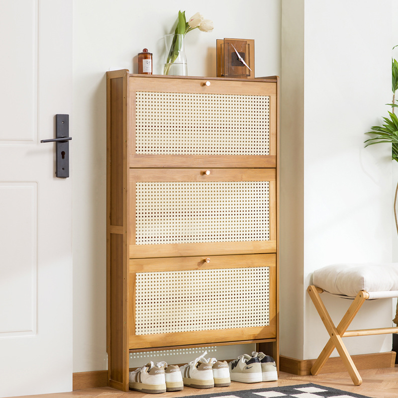 Household wooden shoe cabinet, - đánh giá và giá Room Divider Bamboo