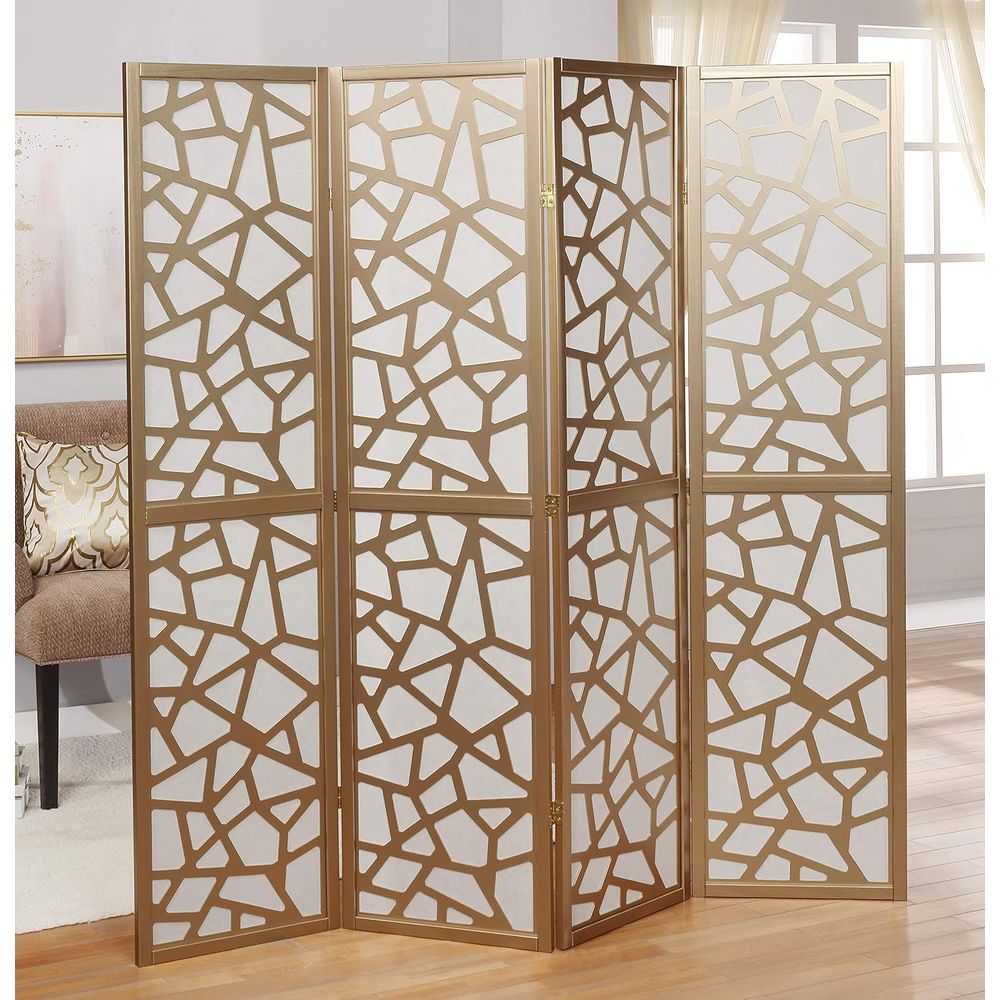4-Panel Room Divider, White wi - đánh giá và giá Room Divider Bamboo
