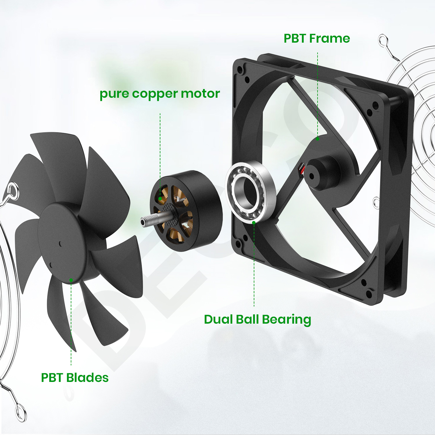 120mm 3000RPM Fan Cooling With - đánh giá và giá Work Office Furniture