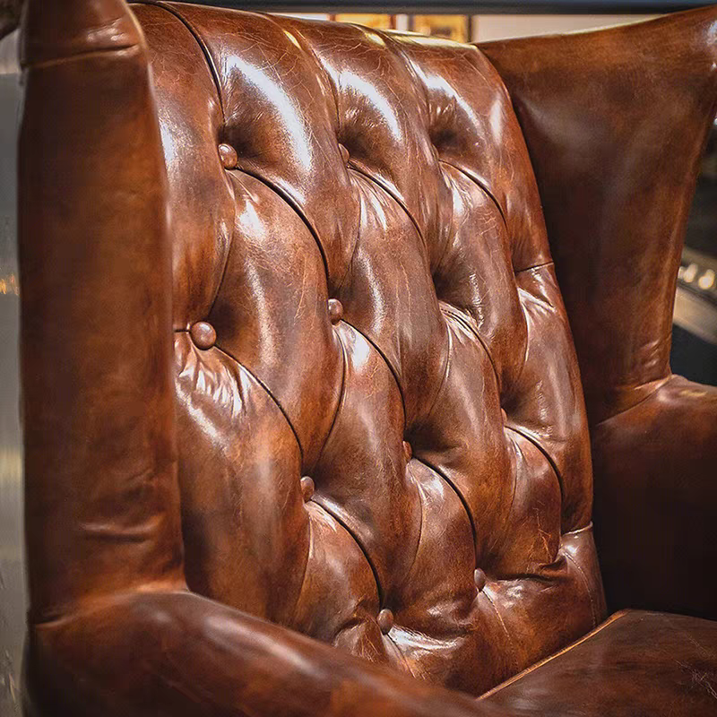 French retro style buckle sofa - đánh giá và giá Office Furniture Second Hand