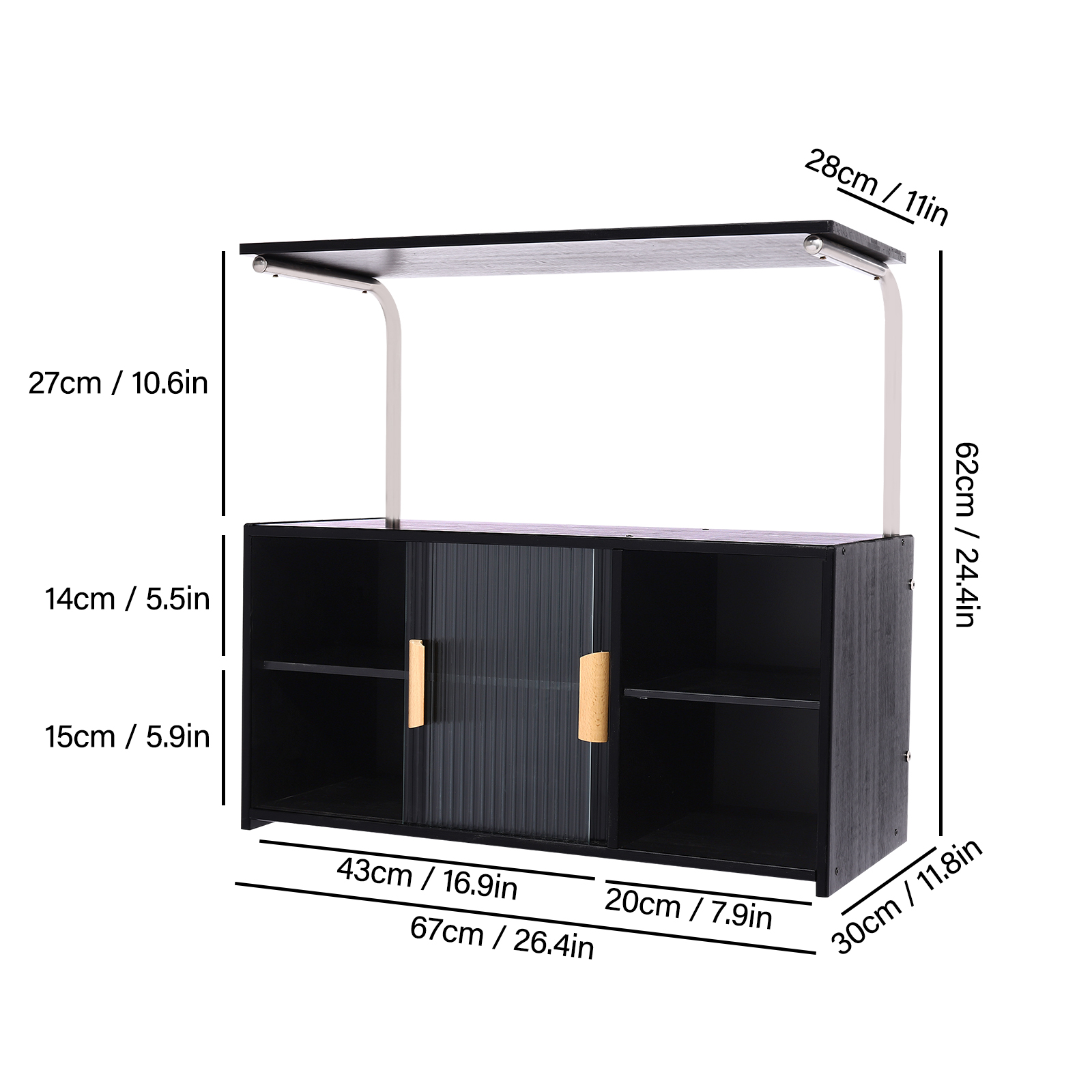 Storage Cabinet 2 Tier 67x30x6 - đánh giá và giá Room Divider Bamboo