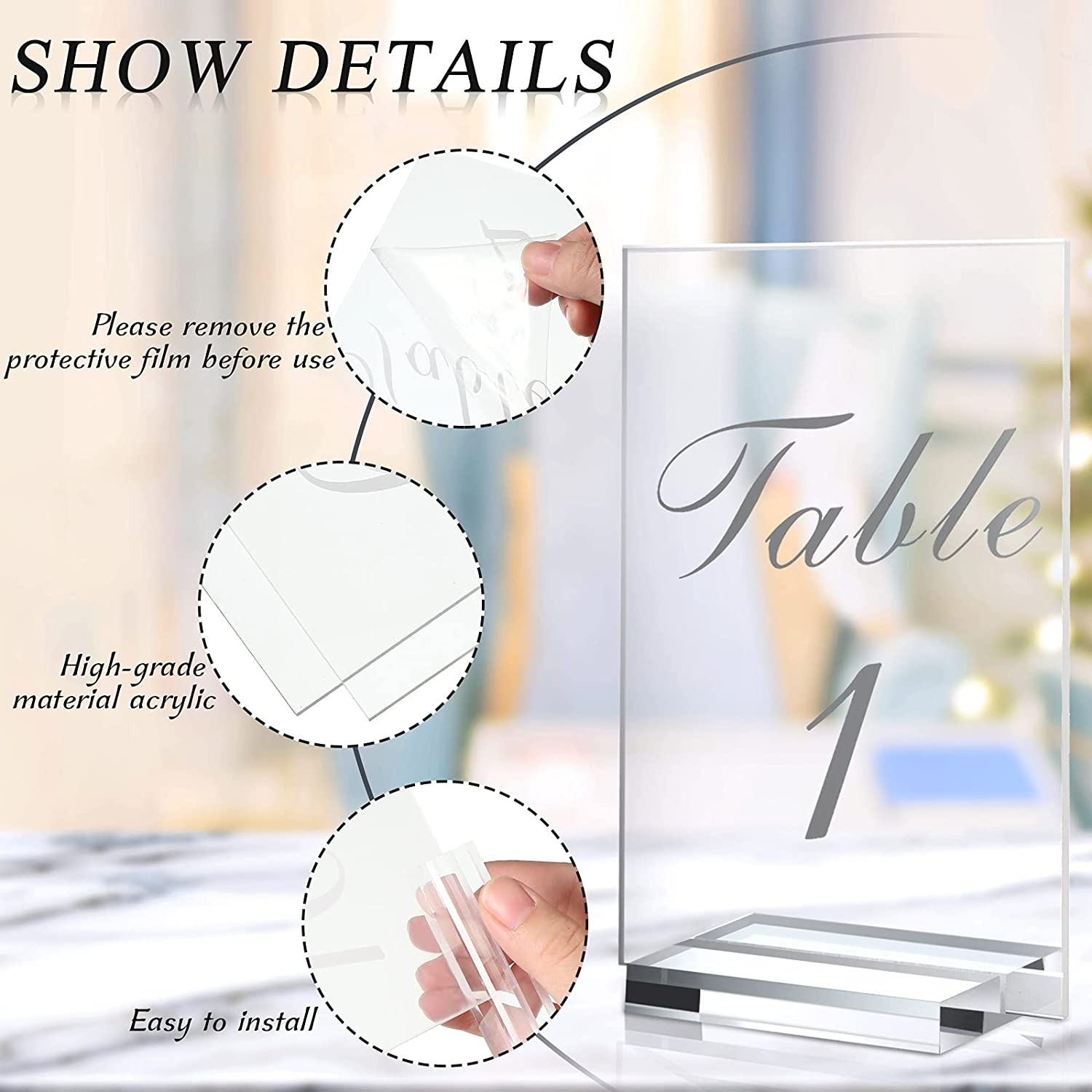 Clear Acrylic Place Card with  - đánh giá và giá Work Office Furniture