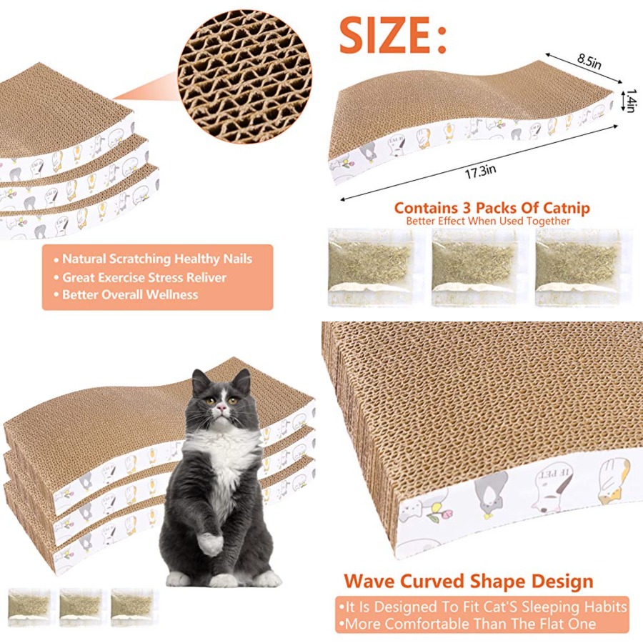 3 Pack Recycled Corrugated Cat - đánh giá và giá Office Furniture Recycling